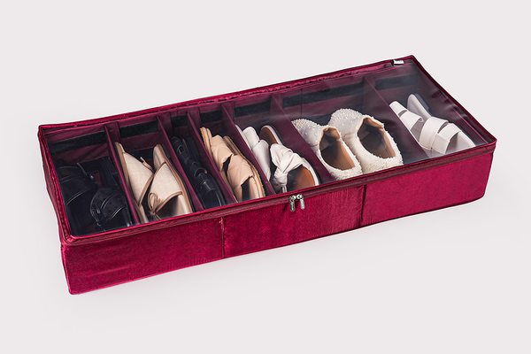 Under Bed Footwear Organiser - Crimson