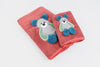 Bear Towel Napkin Set - Maroon
