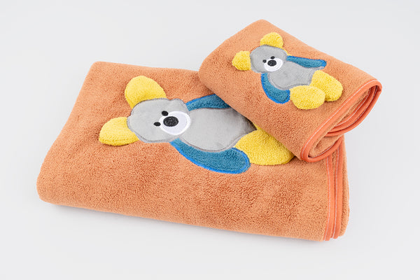 Bear Towel Napkin Set - Orange