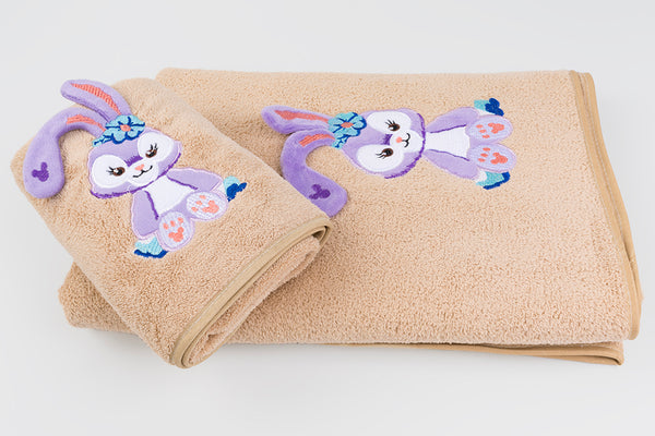 Bunny Towel Napkin Set - Beige