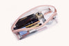 Transparent Wide Access Travel Organiser - Champagne Pink