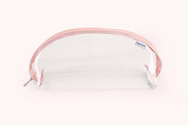 Transparent Wide Access Travel Organiser - Champagne Pink
