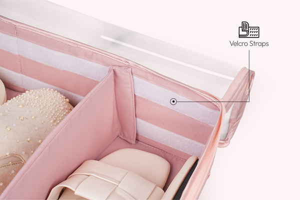 Under Bed Footwear Organiser - Champagne Pink
