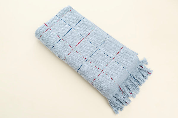 Checks Bath Towel - Blue