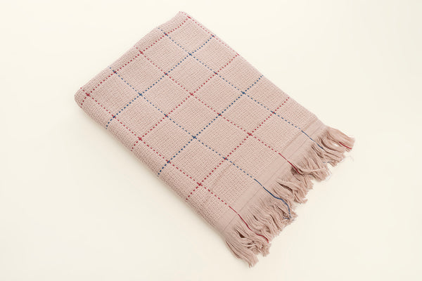 Checks Bath Towel - Light Brown
