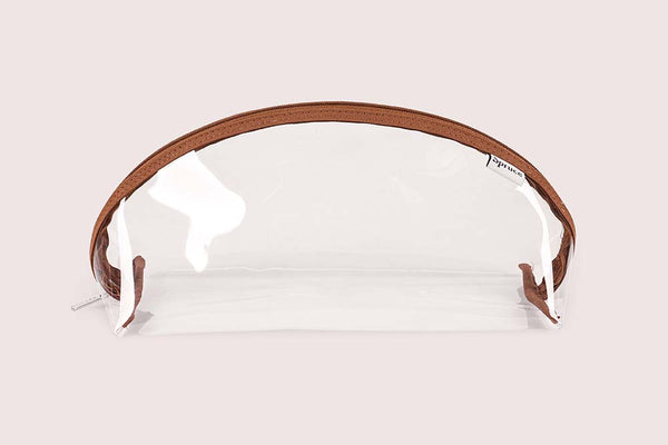 Transparent Wide Access Travel Organiser - Chocolate