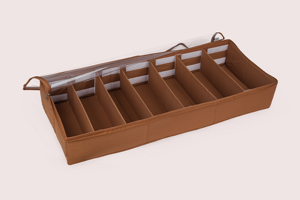 Under Bed Footwear Organiser - Chocolate