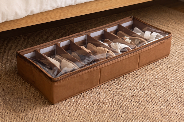 Under Bed Footwear Organiser - Chocolate