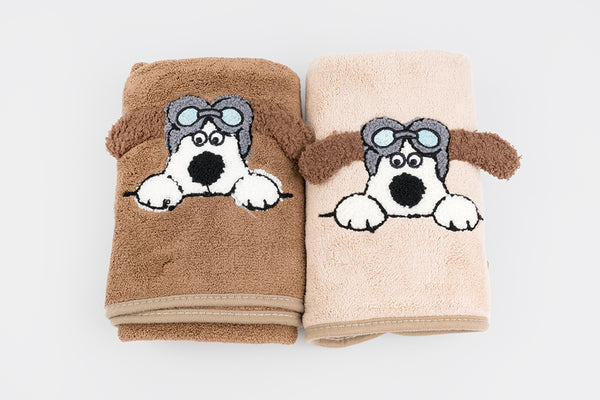 Dog Napkin - Beige and Brown