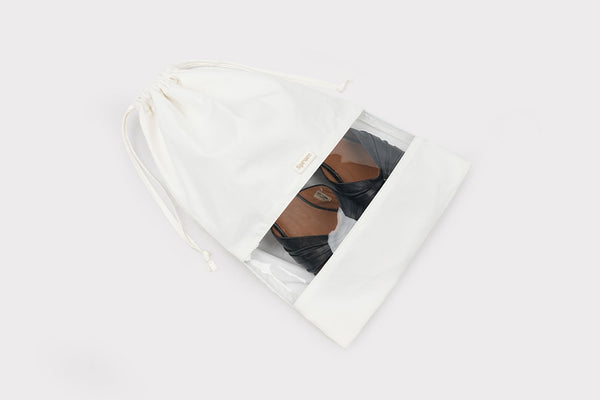 Drawstring Shoe Bag - Pearl