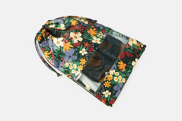 Drawstring Shoe Bag - Petal Poetry