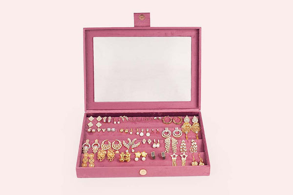 Earring Box - Old Rose