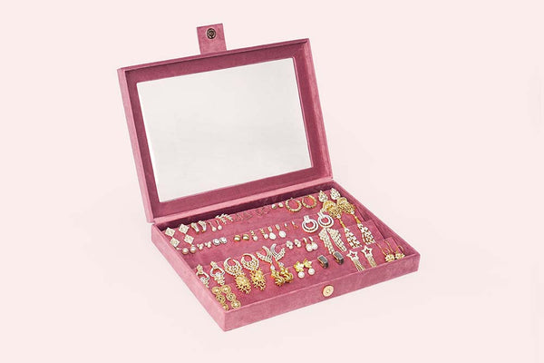 Earring Box - Old Rose