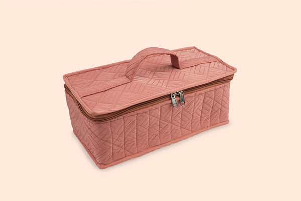 Earring Organiser - 12 Detachable pouch ( Toasted Peach )