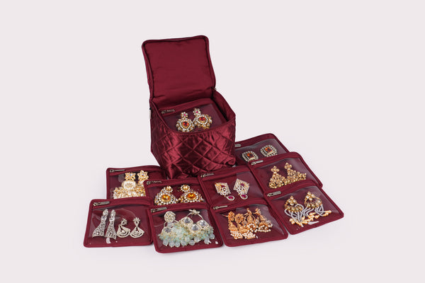 Earring Organiser - Crimson