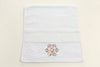 Embroidered Napkin - Rose (White)