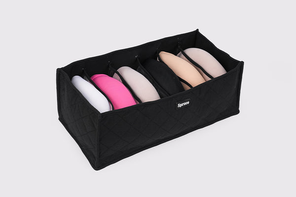 Innerwear Organiser (6 Compartments) - Charcoal