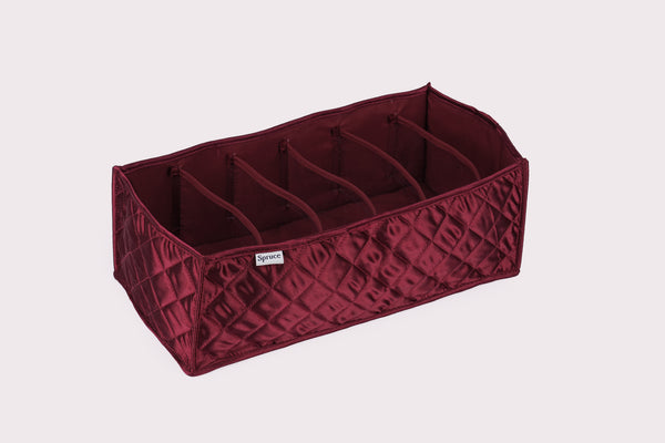 Innerwear Organiser (6 Compartments) - Crimson