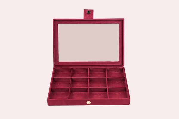 Jewellery Box (12 Partitions) - Maroon