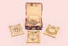 Jewellery Organiser - 4 Detachable pouch (Peach petals)