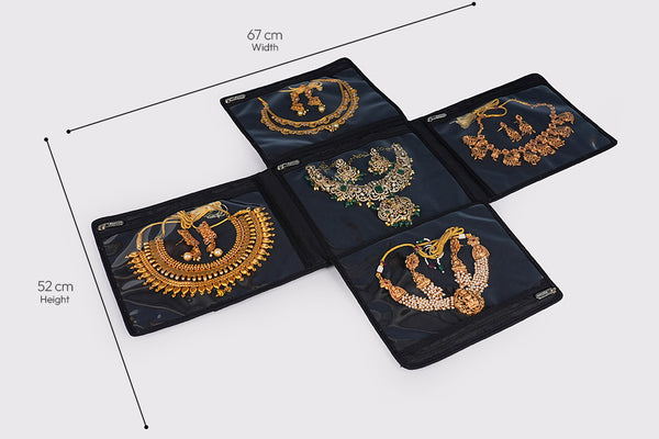 Jewellery Organiser (4 Flap) - Charcoal