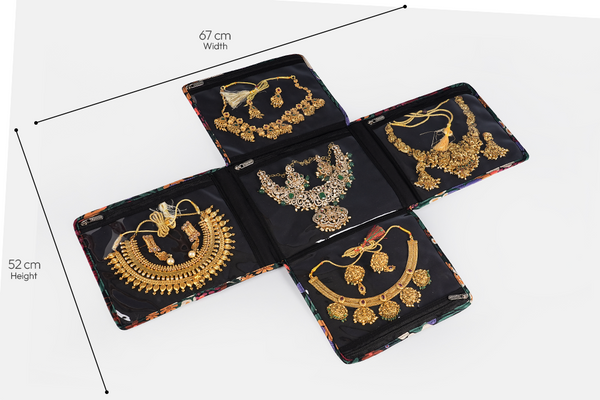 Jewellery Organiser (4 Flap) - Petal Poetry