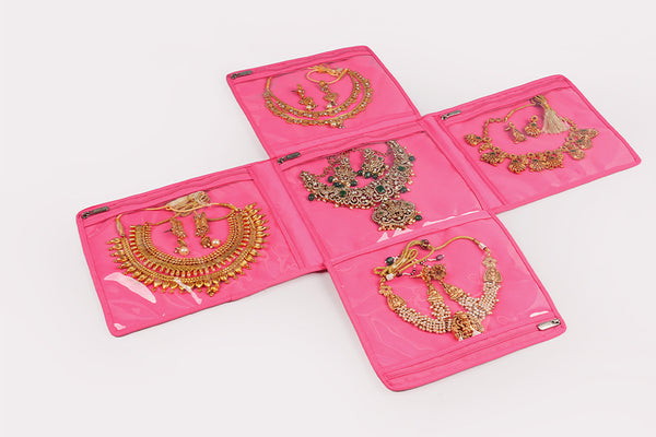 Jewellery Organiser (4 Flap) -Rose milk