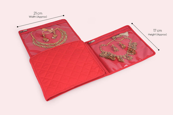 Jewellery Organiser (4 Flap) - Scarlet