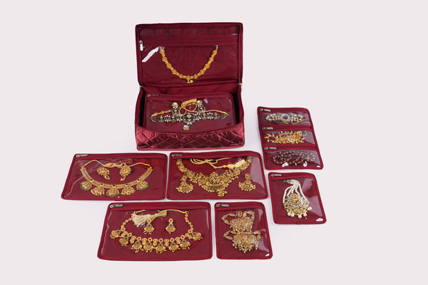 Jewellery Organiser (7P) - Crimson
