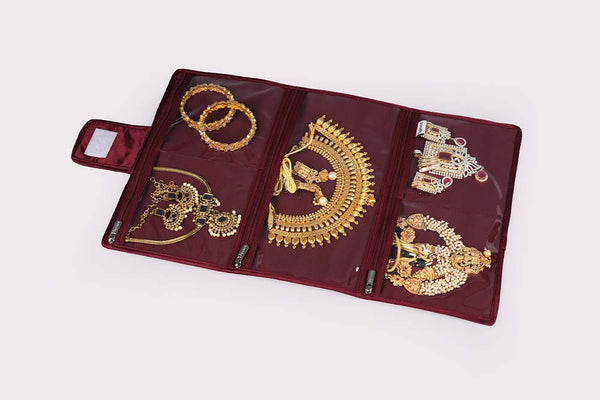 Jewellery Organiser (Foldable) - Crimson
