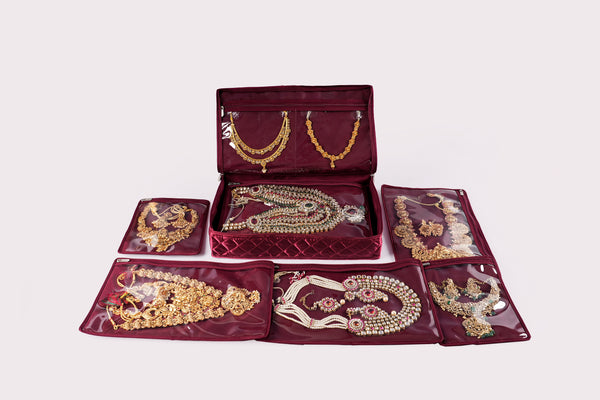 Jewellery organiser (XL) - Crimson