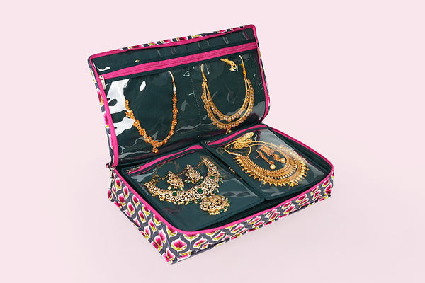 Jewellery organiser (XL) - Purple bloom