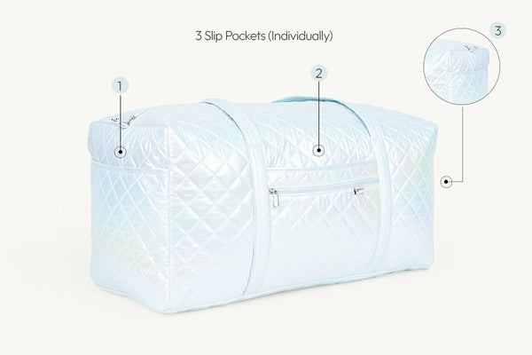 Large Travel Duffel Bag - Crystal cloud