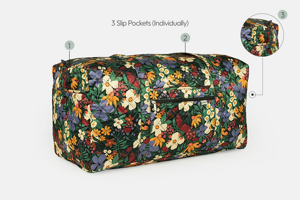 Large Travel Duffel Bag - Petal Poetry