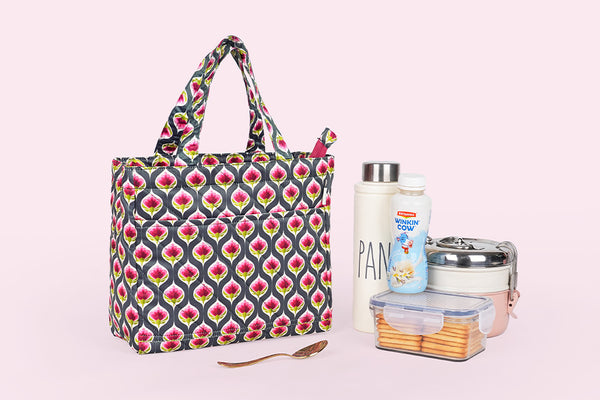 Lunch Bag (2 Pocket) - Purple Bloom