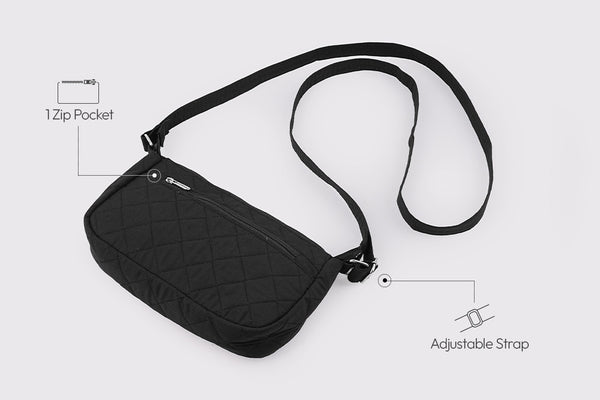 Multi Pocket Sling Bag - Charcoal