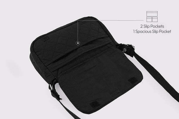 Multi Pocket Sling Bag - Charcoal