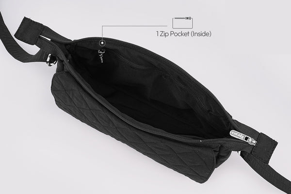 Multi Pocket Sling Bag - Charcoal