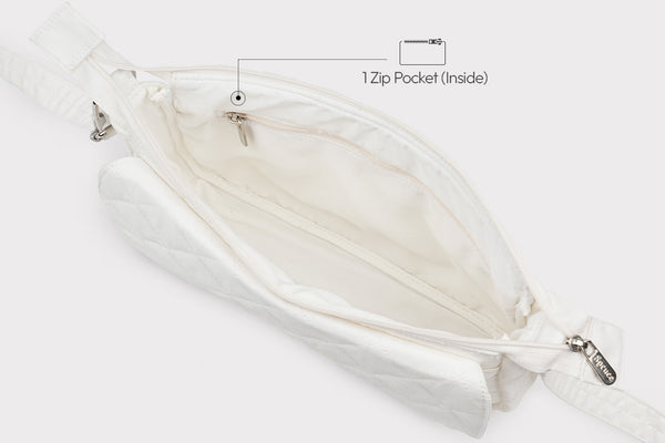 Multi Pocket Sling Bag - Pearl