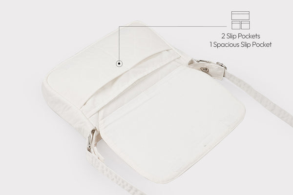 Multi Pocket Sling Bag - Pearl