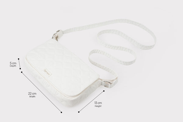 Multi Pocket Sling Bag - Pearl