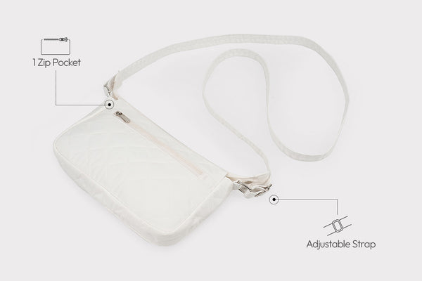 Multi Pocket Sling Bag - Pearl