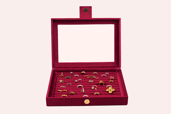 Ring Box - Maroon