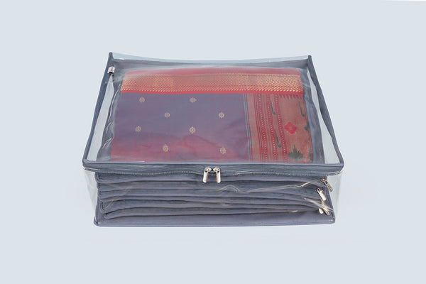 Saree/ Dress Cover (6 Sleeves) – Blue