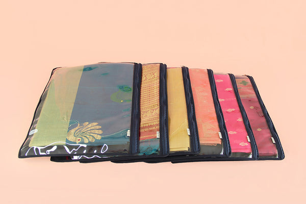 Saree/ Dress Cover (6 Sleeves) – Peach Petals