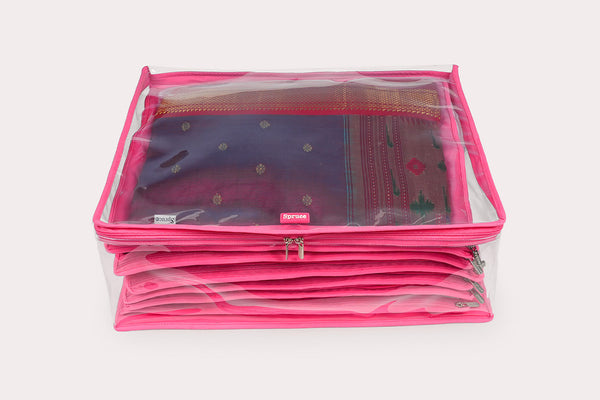 Saree/ Dress Cover (6 Sleeves) – Rose milk