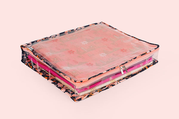 Saree/ Dress Cover ( Medium) – Peach petals