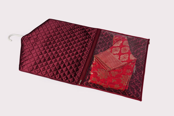 Saree/Dress Organiser (Hanging) - Crimson