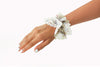 Scrunchies-001 White & blue floral