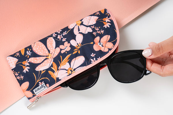 Sunglass Case - Peach Petal